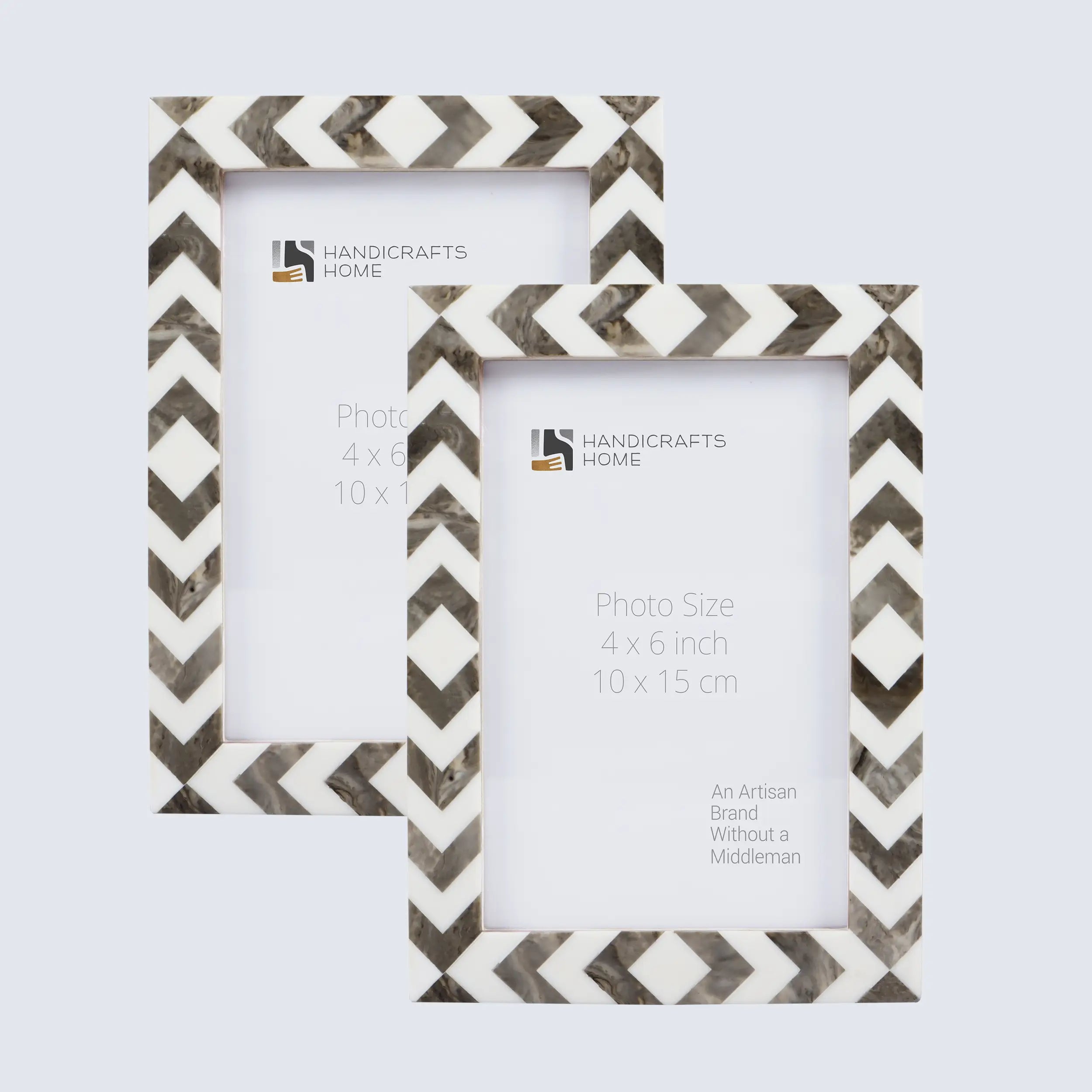 Picture Frames Lisbon Cortica Pattern Resin Inlay Collection in 3 Sizes, Pack of 2