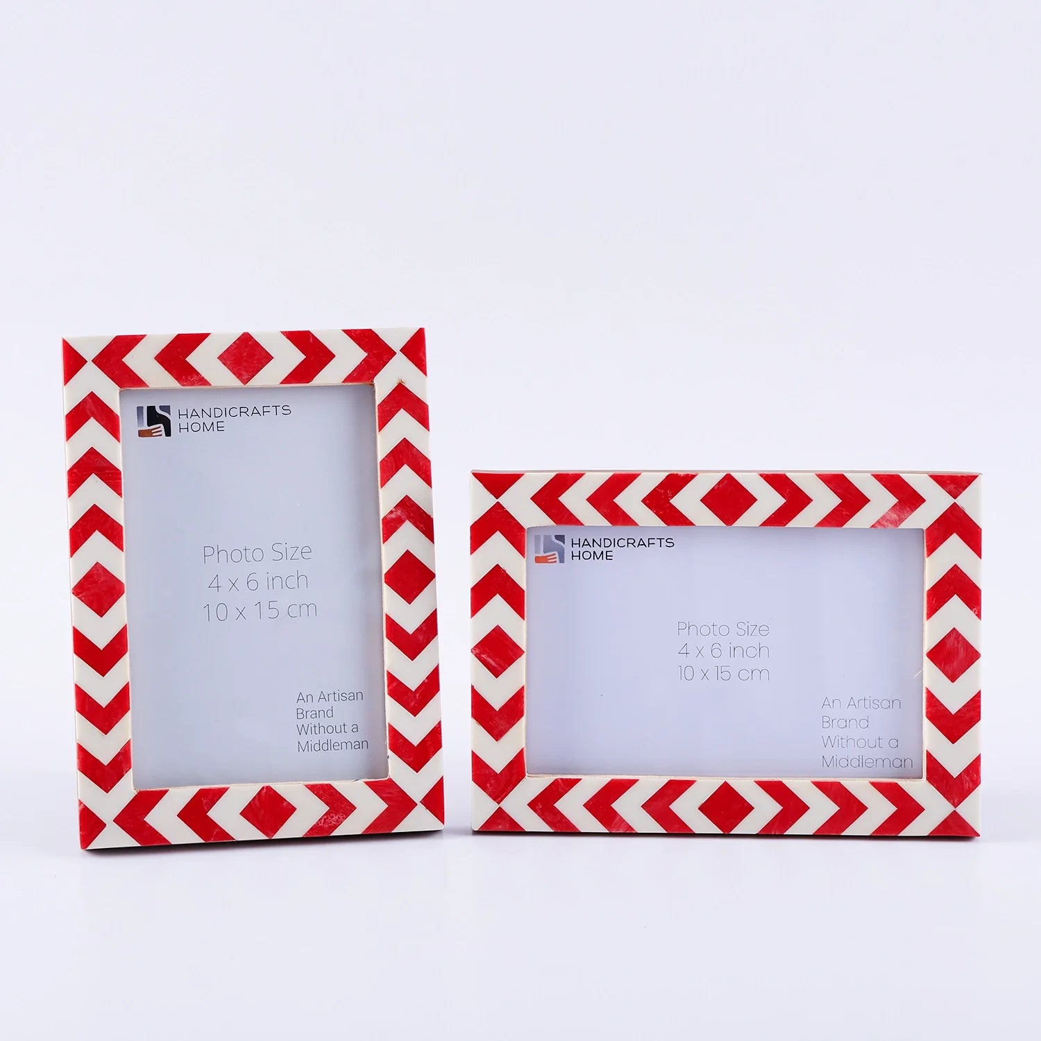 Picture Frames Lisbon Piri Pattern Resin Inlay Collection in 3 Sizes, Pack of 2