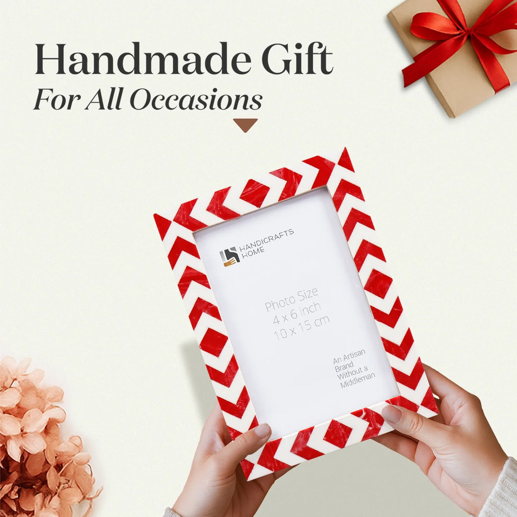 Picture Frames Lisbon Piri Pattern Resin Inlay Collection in 3 Sizes, Pack of 2