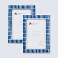 Picture Frames Manhattan Subway Pattern Resin Inlay Collection in 3 Sizes, Pack of 2