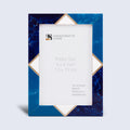 Picture Frames Menton Blue Pattern Resin Inlay Collection in 3 Sizes