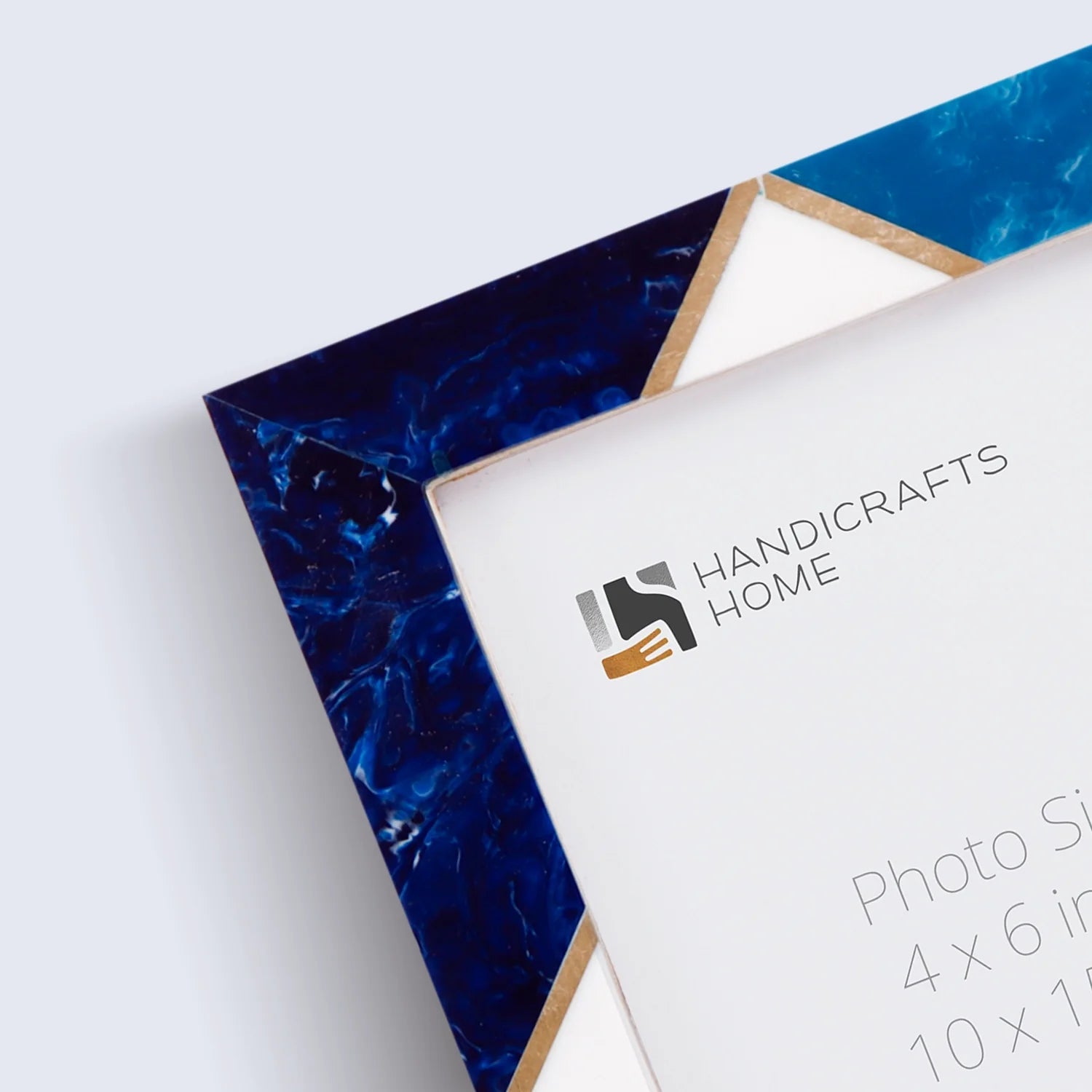 Picture Frames Menton Blue Pattern Resin Inlay Collection in 3 Sizes