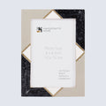 Picture Frames Menton Grey Pattern Resin Inlay Collection in 3 Sizes