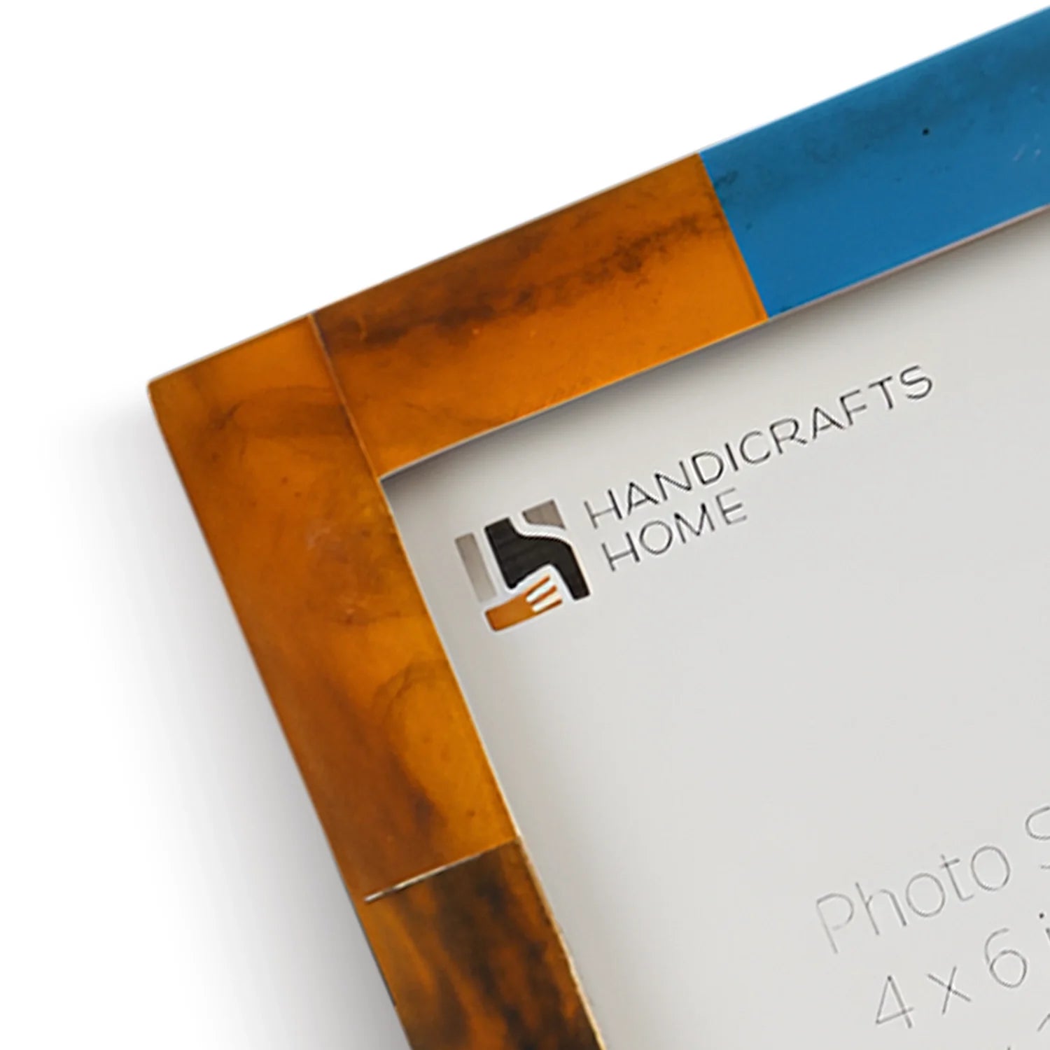 Picture Frames Mondrian Walnut Pattern Resin Inlay Collection in 3 Sizes, Pack of 2