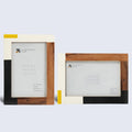 Picture Frames Mondrian Warm Oak Pattern Resin Inlay Collection in 3 Sizes