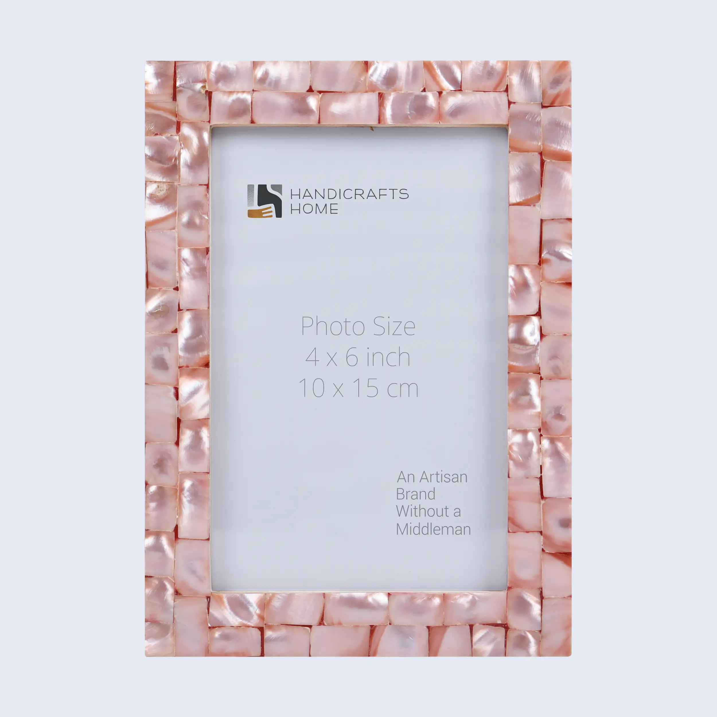 Picture Frames Mother of Pearl Collection in 3 Sizes, Pink