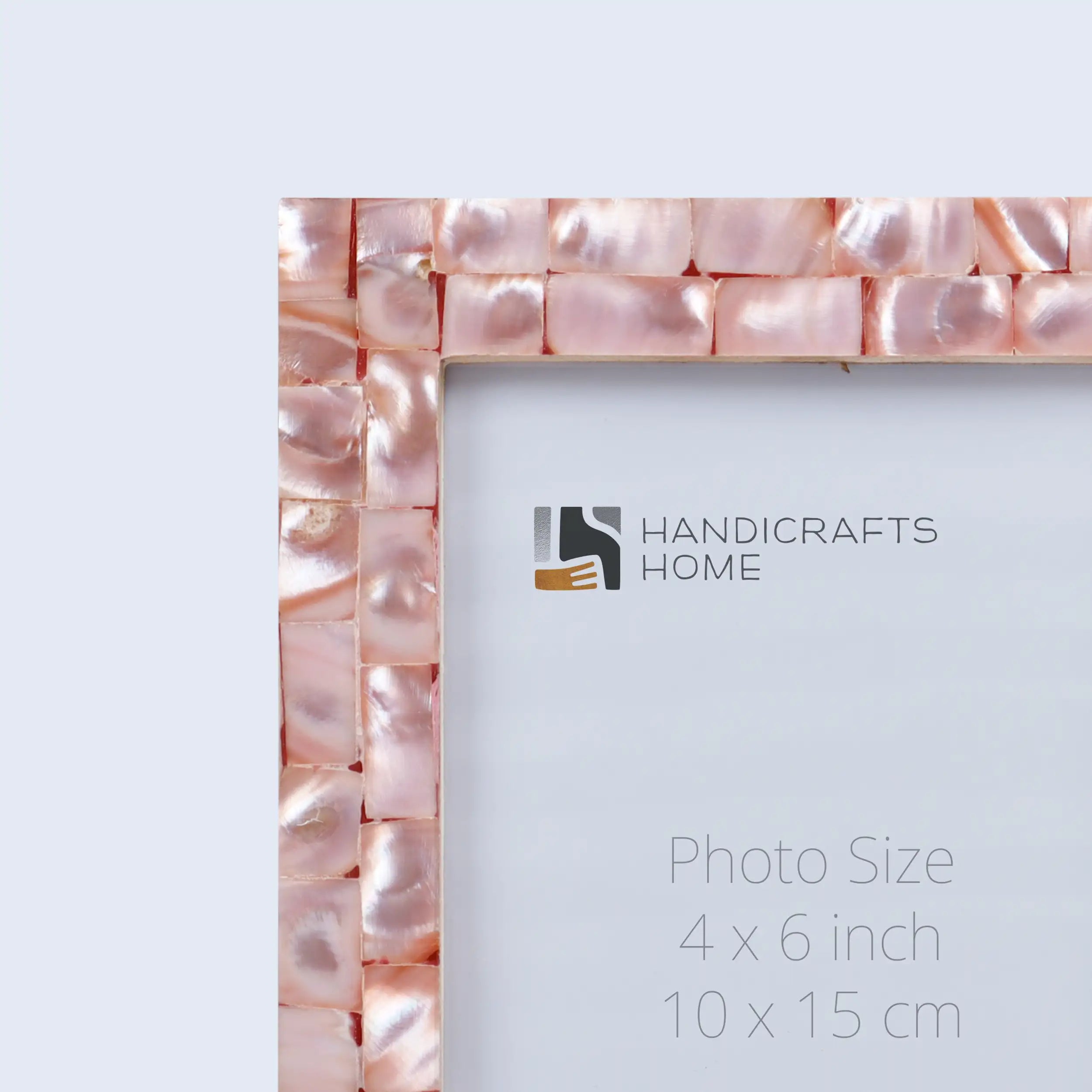 Picture Frames Mother of Pearl Collection in 3 Sizes, Pink