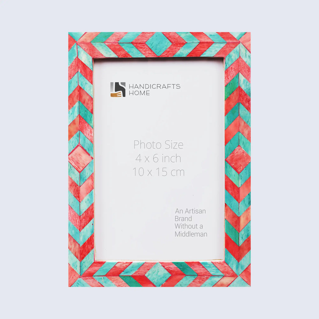 Picture Frames Mosaic Chevron Pattern Bone Inlay Collection