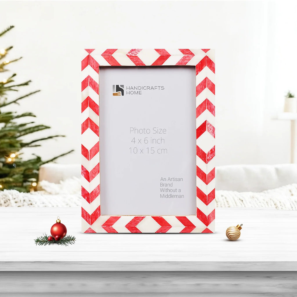 Picture Frames Mosaic Chevron Pattern Bone Inlay Collection