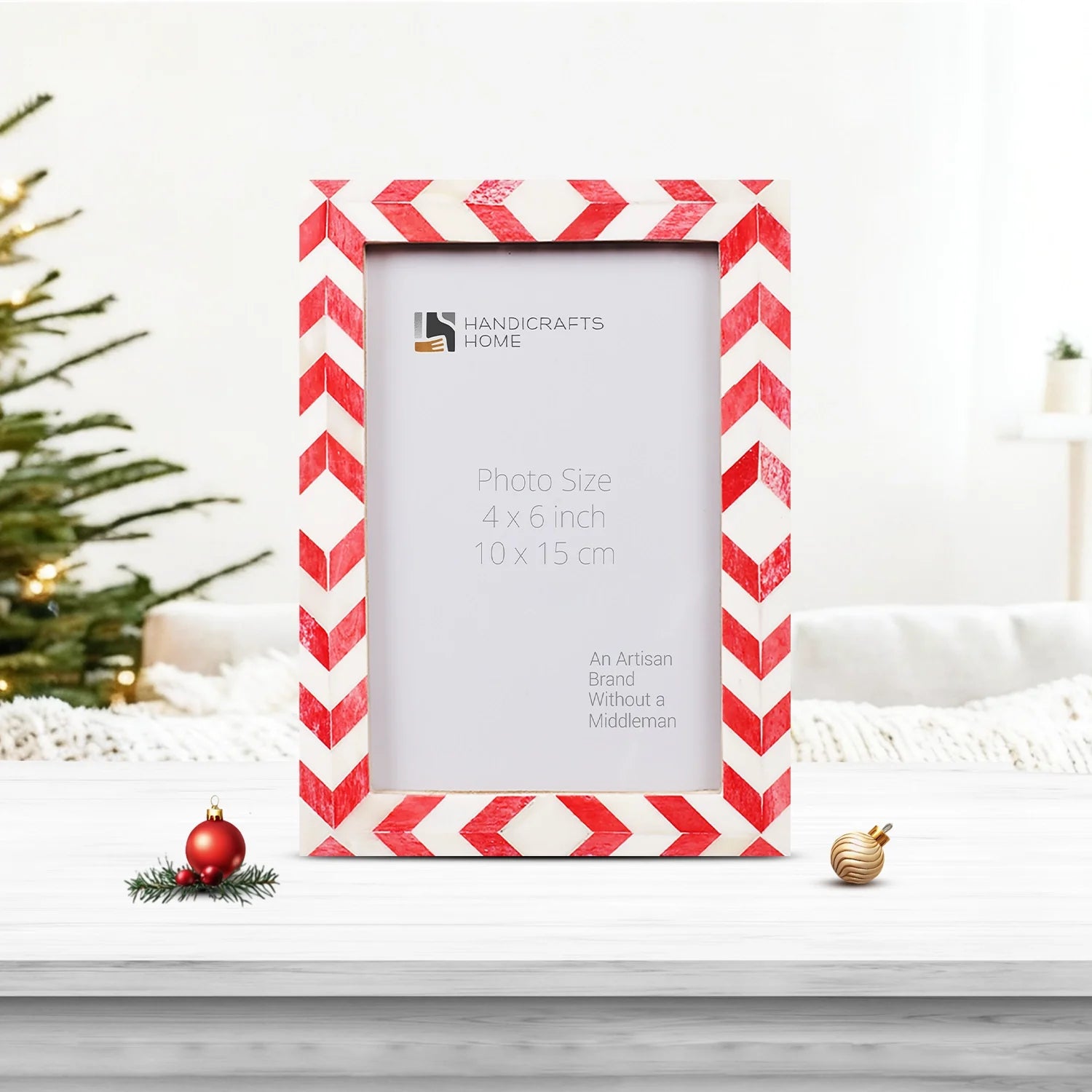 Picture Frames Mosaic Chevron Pattern Bone Inlay Collection