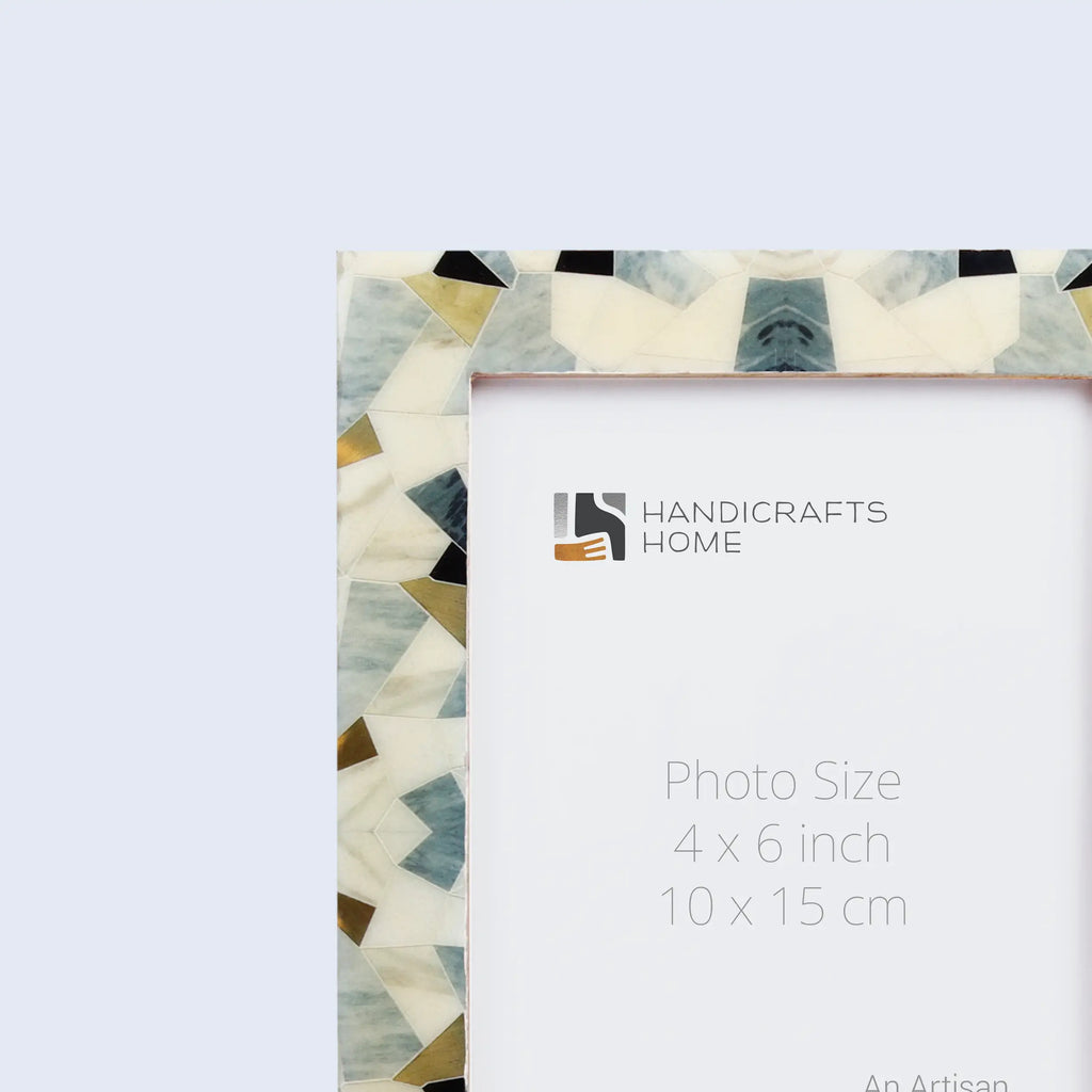 Picture Frames Pearlescent Prism Pattern Mother of Pearl Collection in 3 Sizes