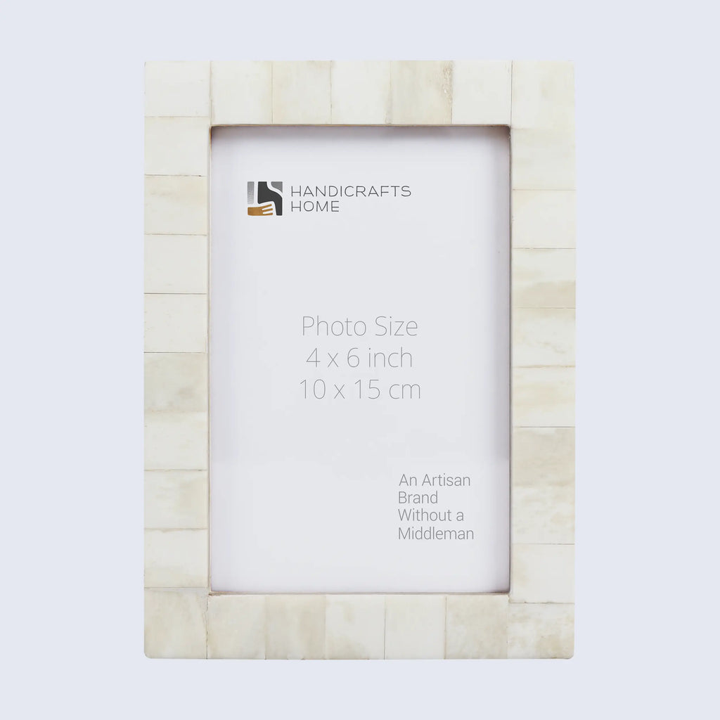 Picture Frames Classic Pattern Bone Inlay Collection in 27 Sizes, White