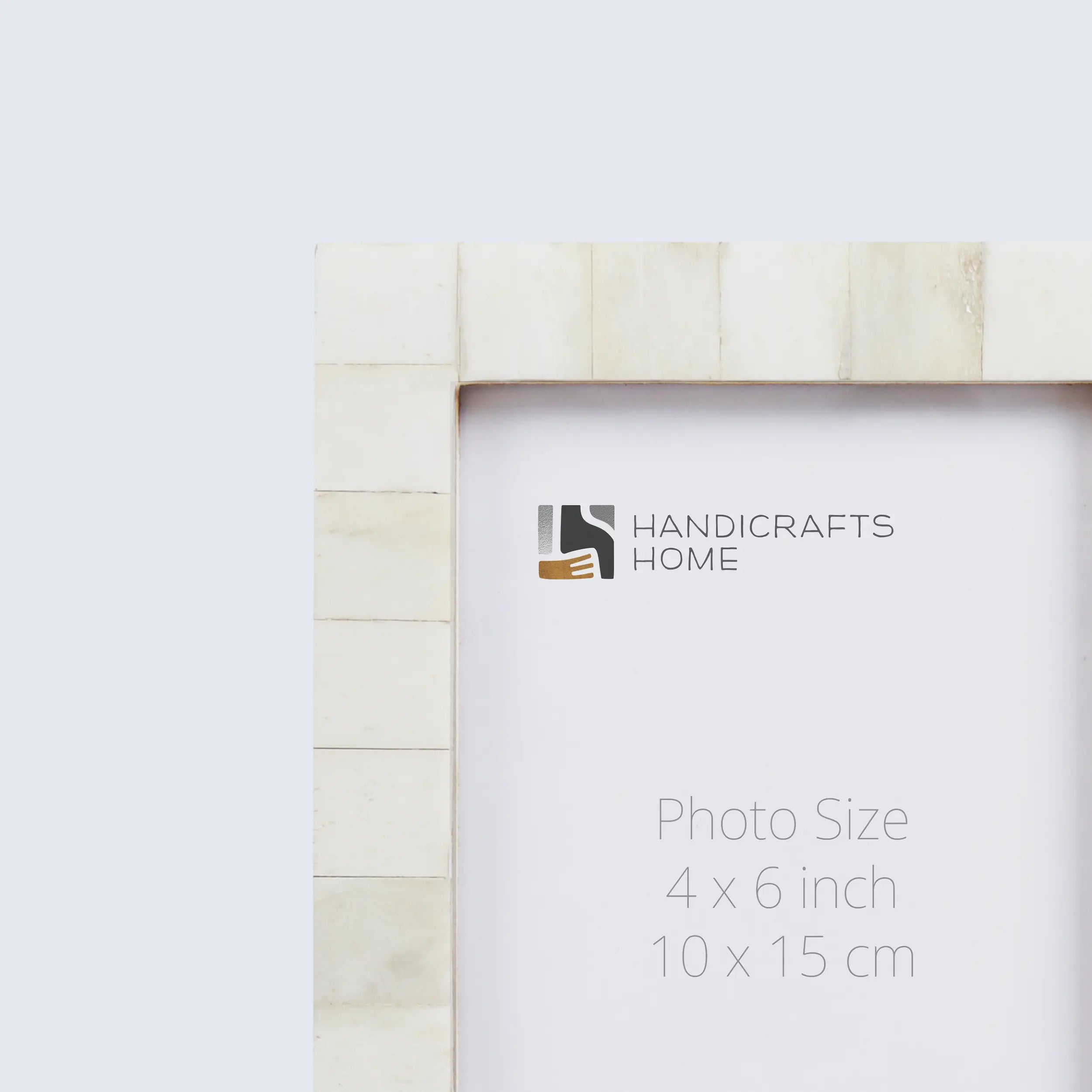 Picture Frames Classic Pattern Bone Inlay Collection in 3 Sizes, Pack of 2 - White