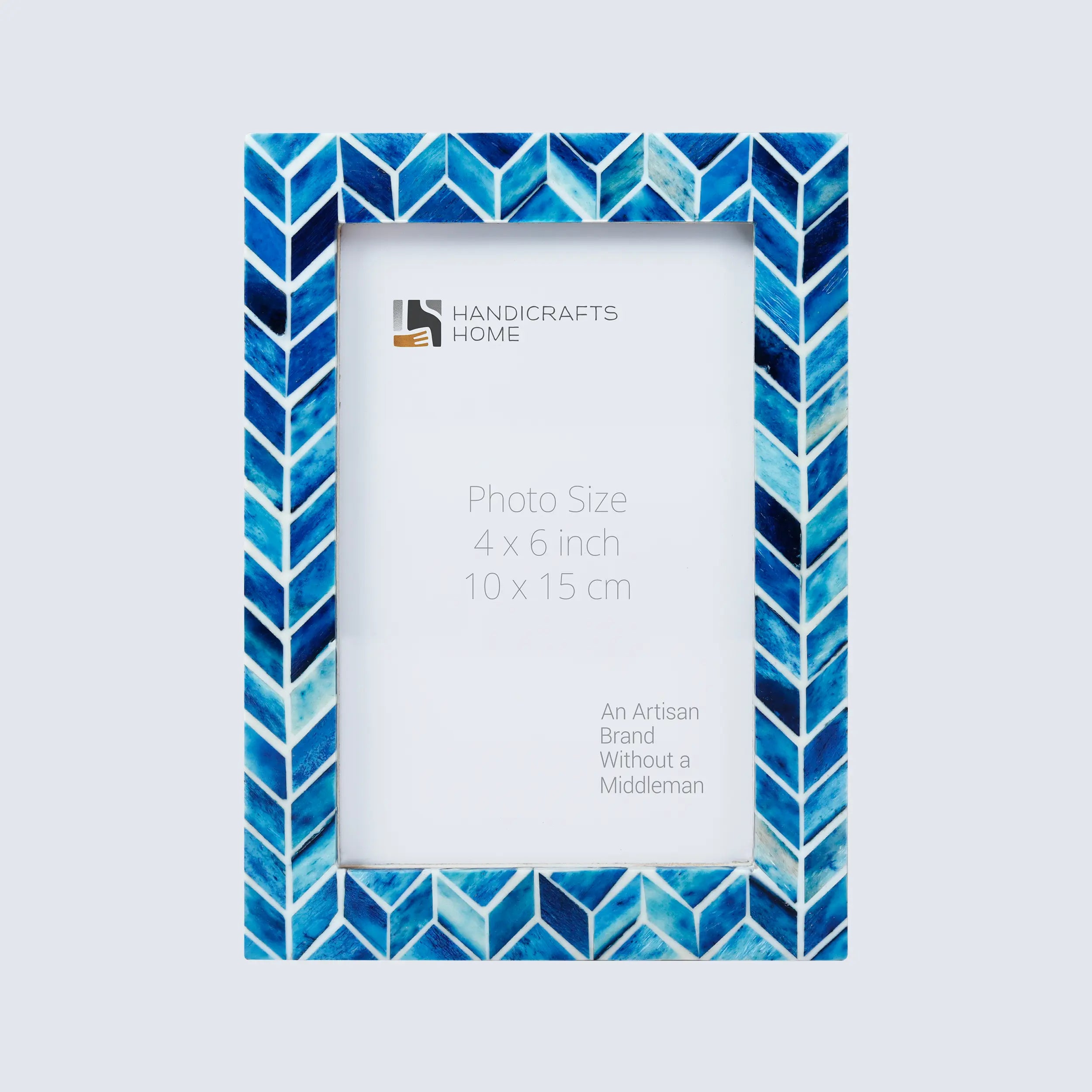 Picture Frames Artic Ice Pattern Bone & Resin Inlay Collection in 3 Sizes