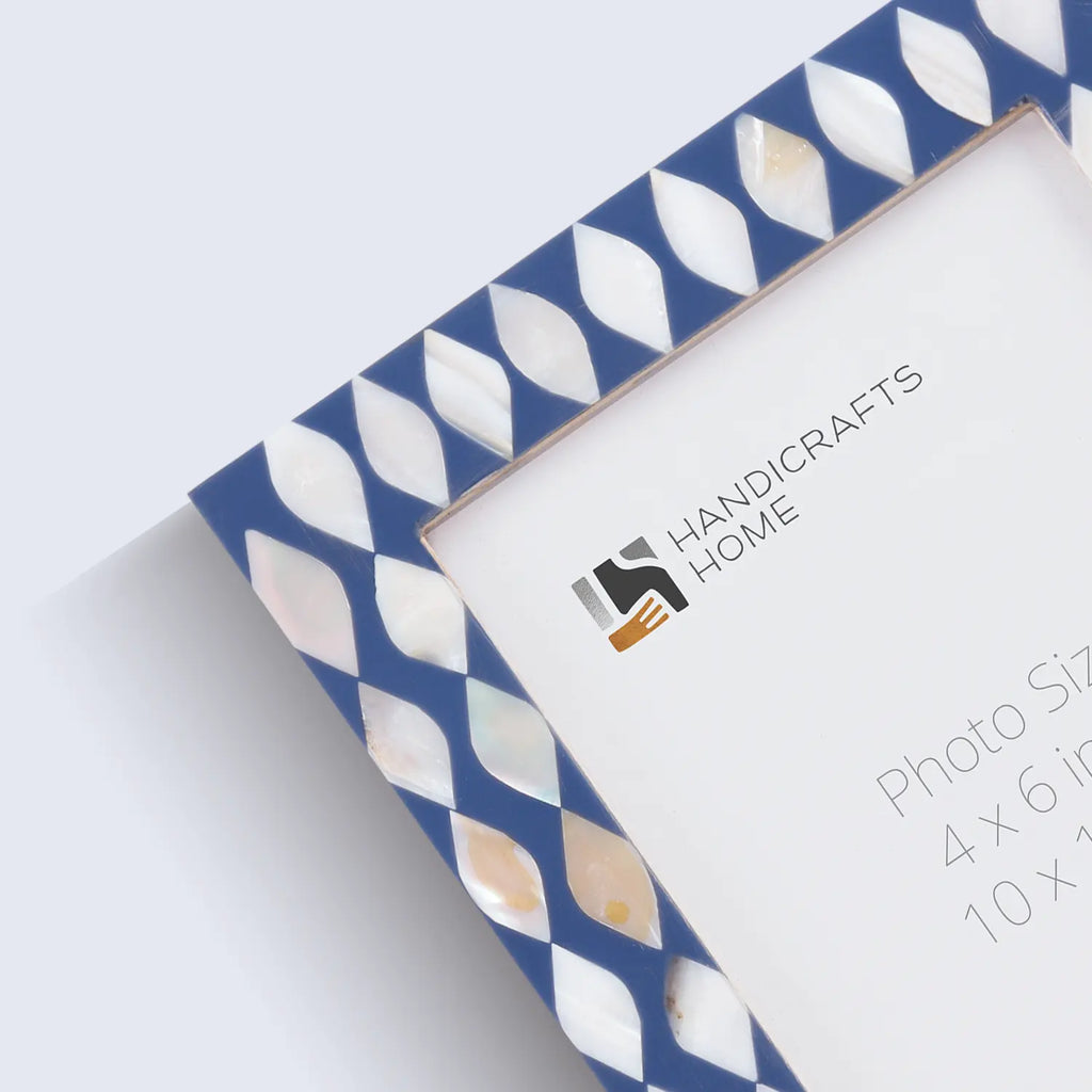 Picture Frames Avant Drops Pattern Mother of Pearl & Resin Collection in 3 Sizes