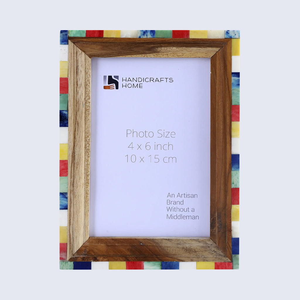 Picture Frames Fairground Circus Pattern Bone & Resin Inlay Collection in 2 Sizes