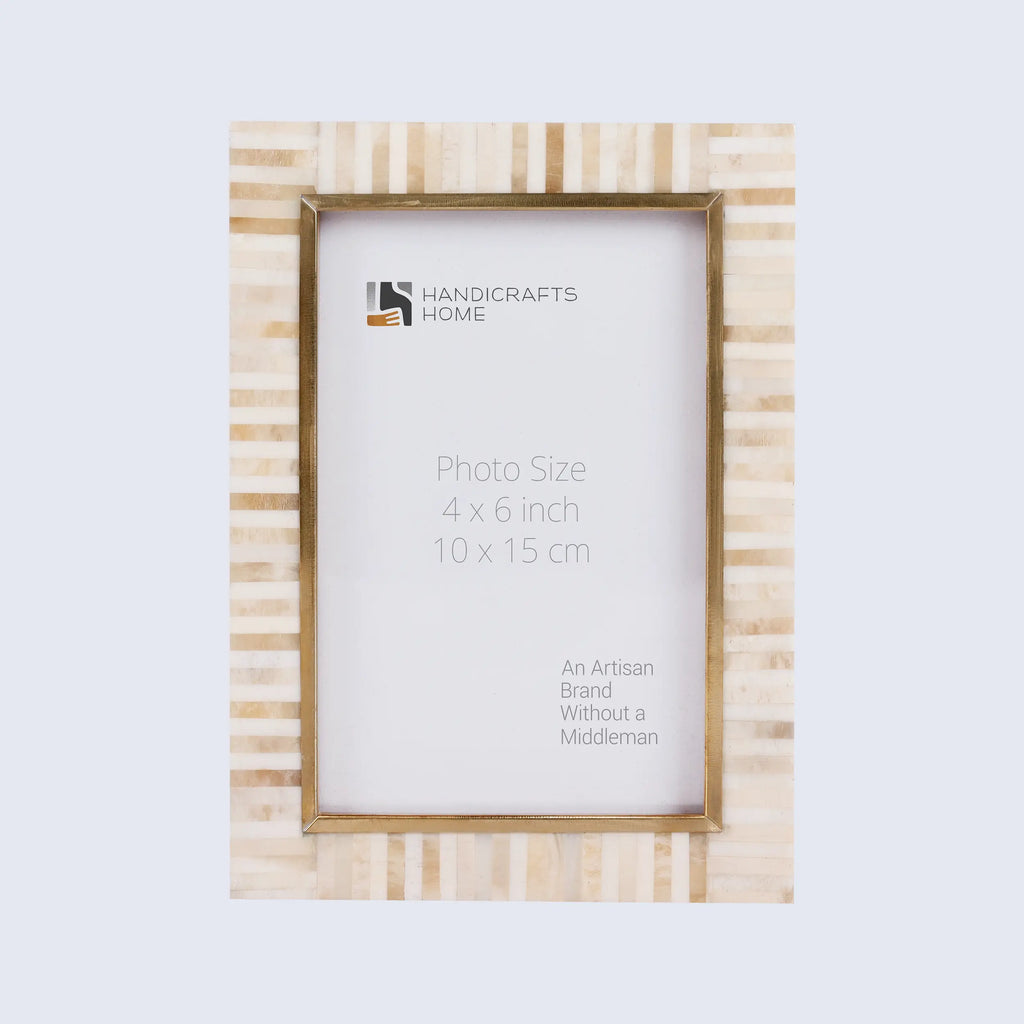 Picture Frames Halo Keys Pattern Bone Inlay White in 3 Sizes