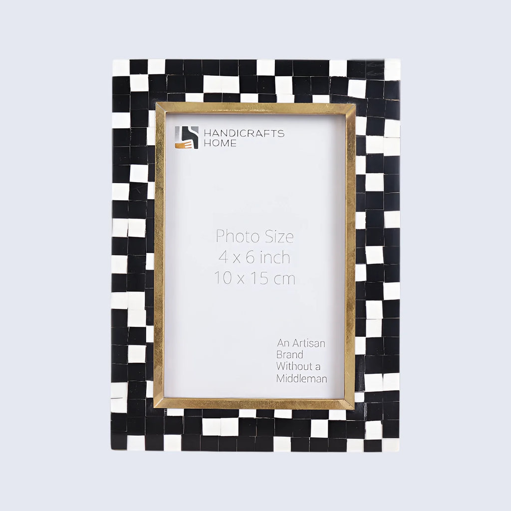 Picture Frames Halo Mosaic Pattern Resin Inlay Collection, 4x6