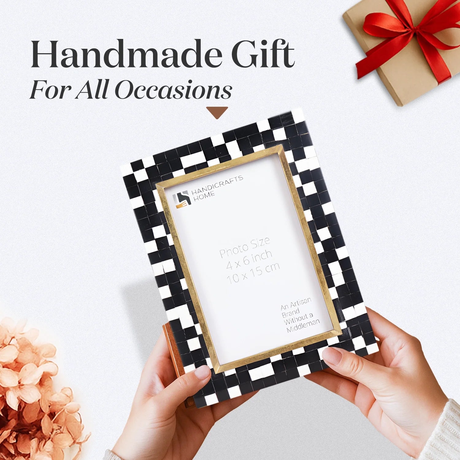 Picture Frames Halo Mosaic Pattern Resin Inlay Collection, 4x6