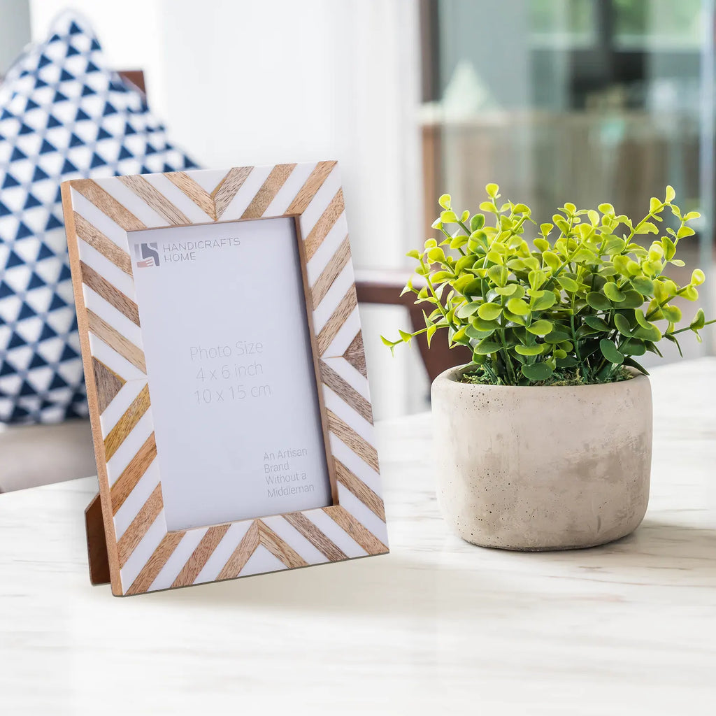 Picture Frames Hypno Calm Collection Wooden & Resin Inlay Frame in 3 Sizes