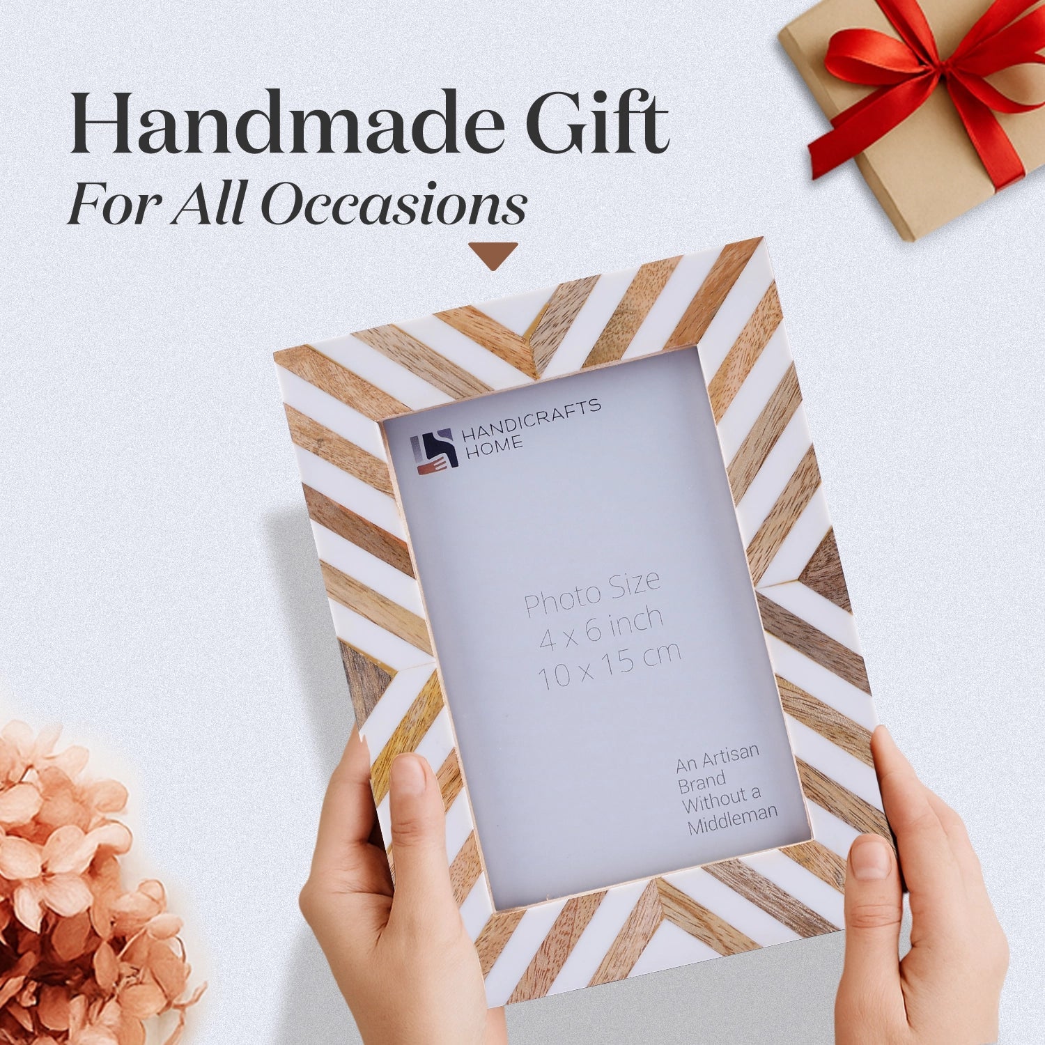 Picture Frames Hypno Calm Collection Wooden & Resin Inlay Frame in 3 Sizes