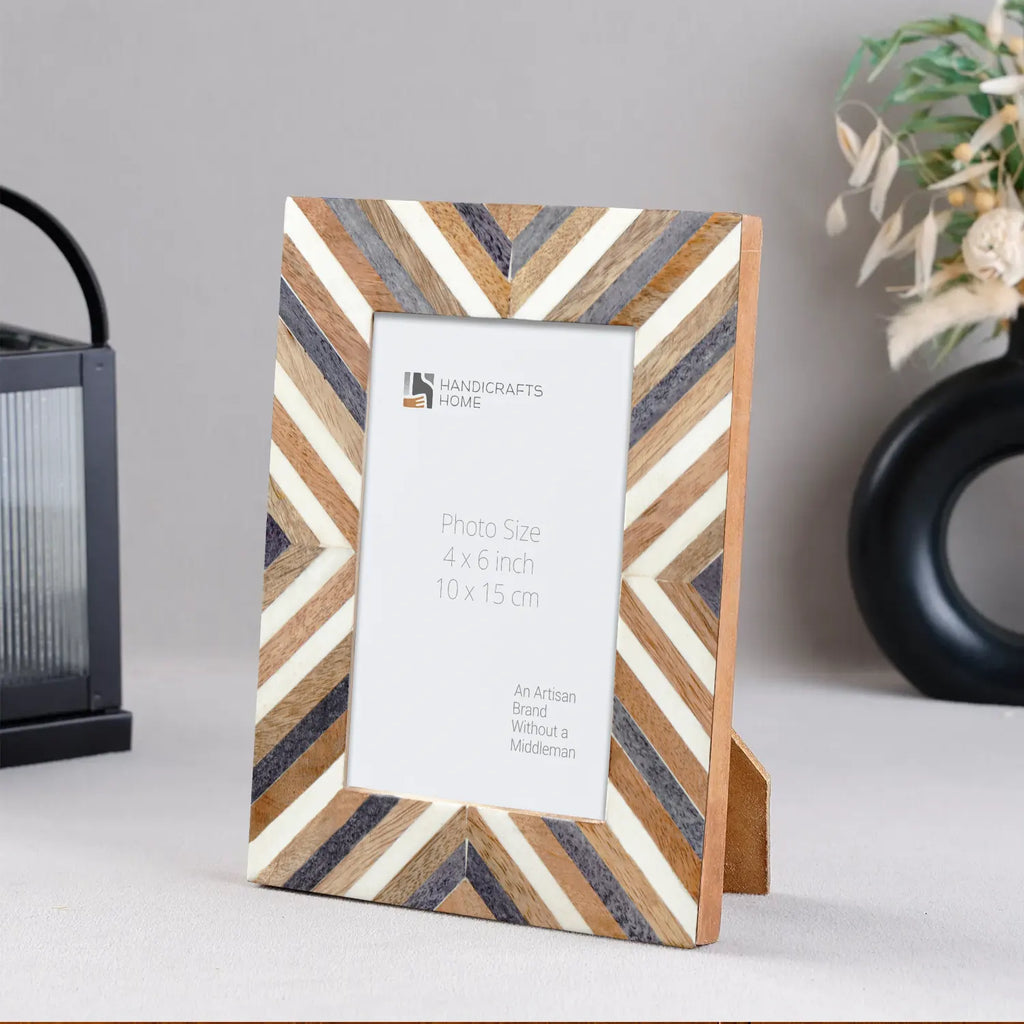 Picture Frames Hypno Daze Collection Wooden & Resin Inlay Frame in 4 Sizes