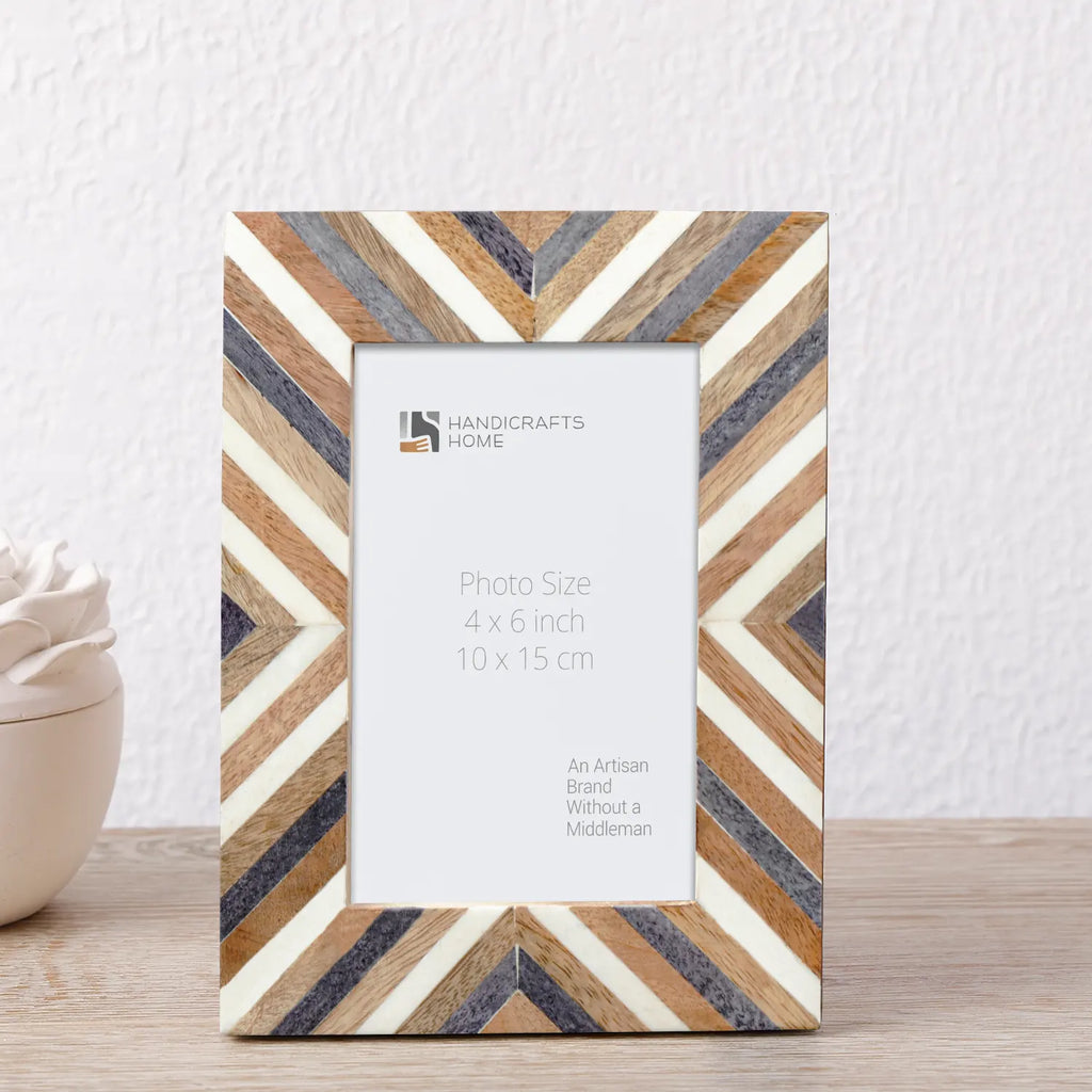 Picture Frames Hypno Daze Collection Wooden & Resin Inlay Frame in 4 Sizes