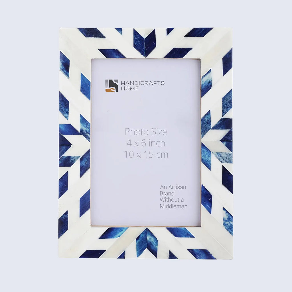 Picture Frames Hypno Frost Pattern Bone Inlay Collection in 3 Sizes