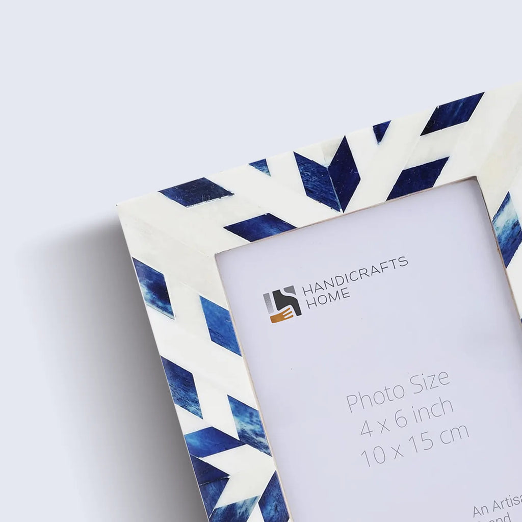 Picture Frames Hypno Frost Pattern Bone Inlay Collection in 3 Sizes