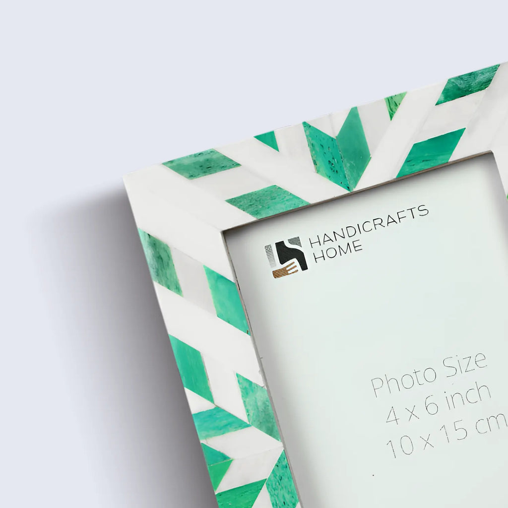 Hypno Nature Bone Inlay Green & White Picture Frame- 4x6, 5x7 and 8x10