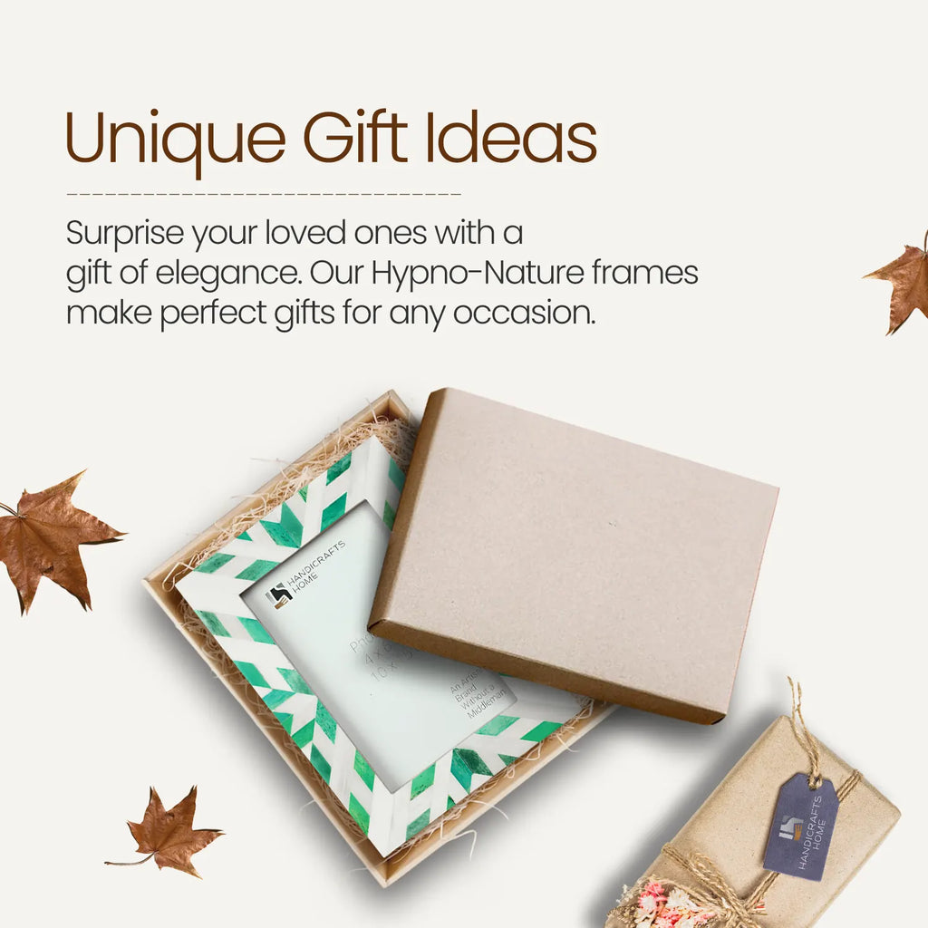 Hypno Nature Bone Inlay Green & White Picture Frame- 4x6, 5x7 and 8x10