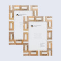 Picture Frames Marquet Chase Pattern Resin Inlay Collection in 8 Sizes, Pack of 2
