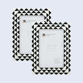 Picture Frames Marquet Prism Pattern Resin Inlay Collection in 8 Sizes, Pack of 2