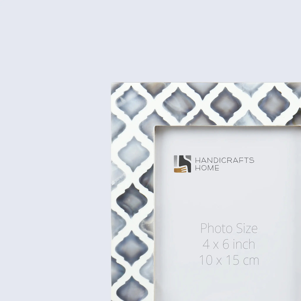 Picture Frames Moor Sky Pattern Mother of Pearl & Resin Collection in 3 Sizes