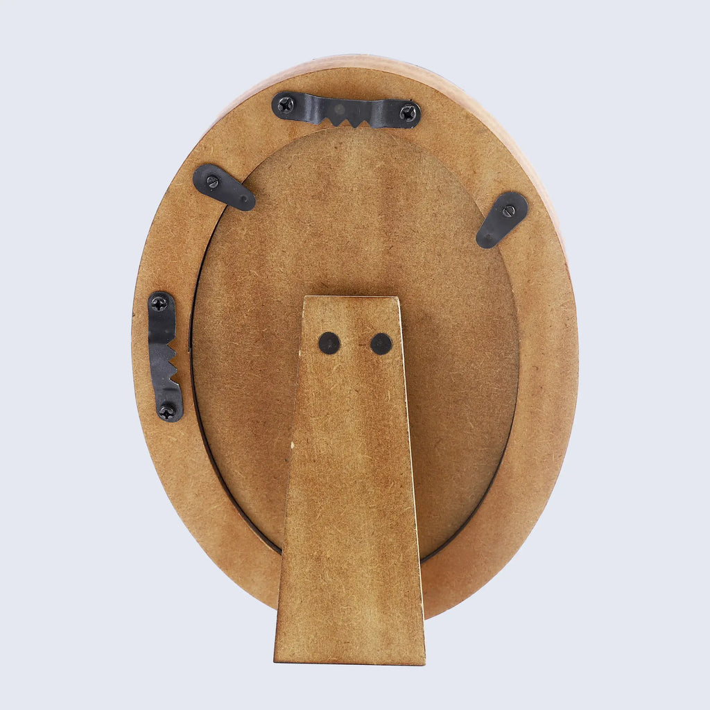 Round Picture Frames Palace Heart Pattern Bone Inlay Collection in 4x6