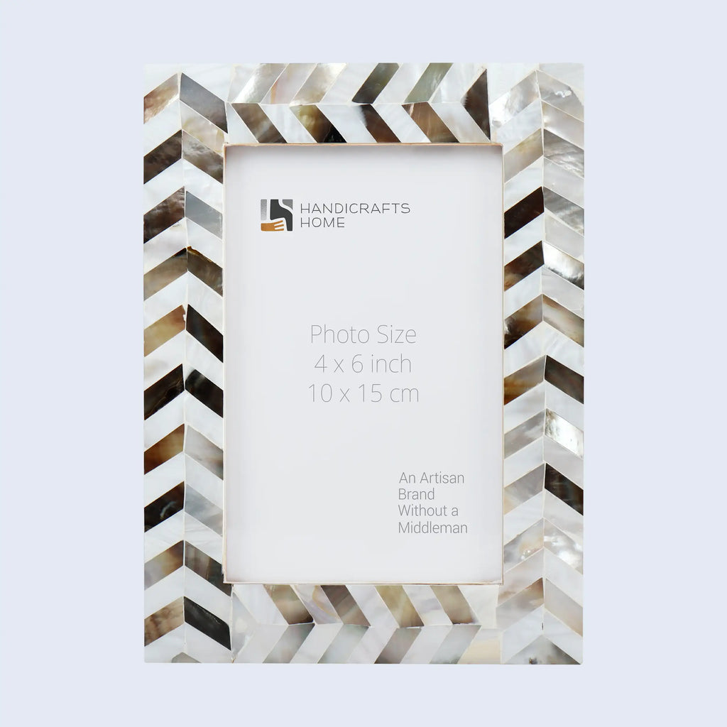 Picture Frames Pearlescent Chase Pattern Mother of Pearl Collection in 3 Sizes