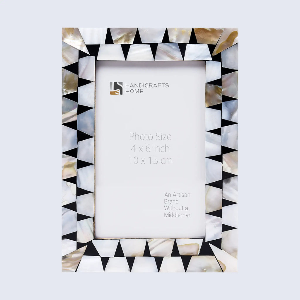 Picture Frames Pearlescent Flash Pattern Mother of Pearl & Resin Collection in 3 Sizes