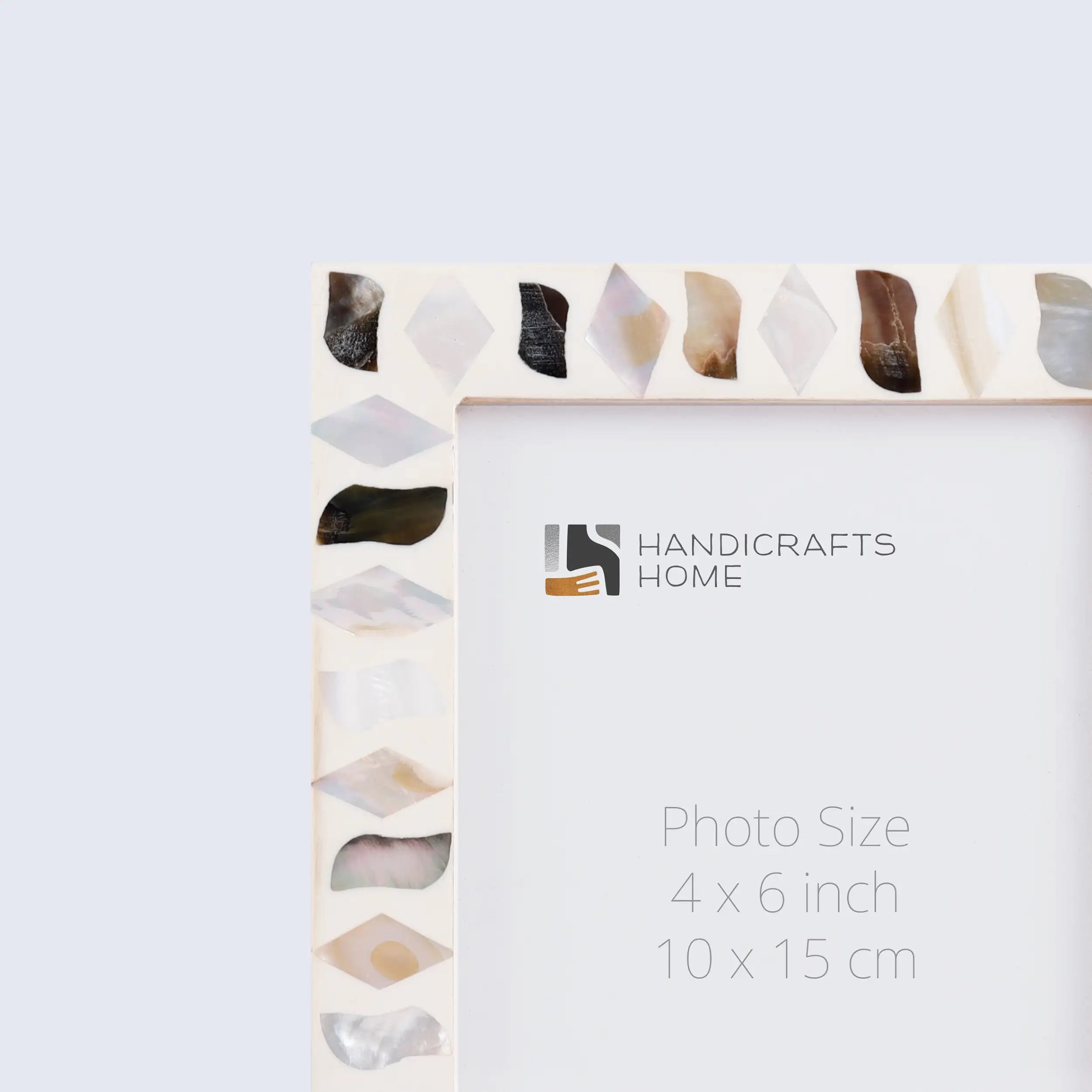 Picture Frames Pearlescent Fossil Pattern Mother of Pearl & Resin Collection in 3 Sizes