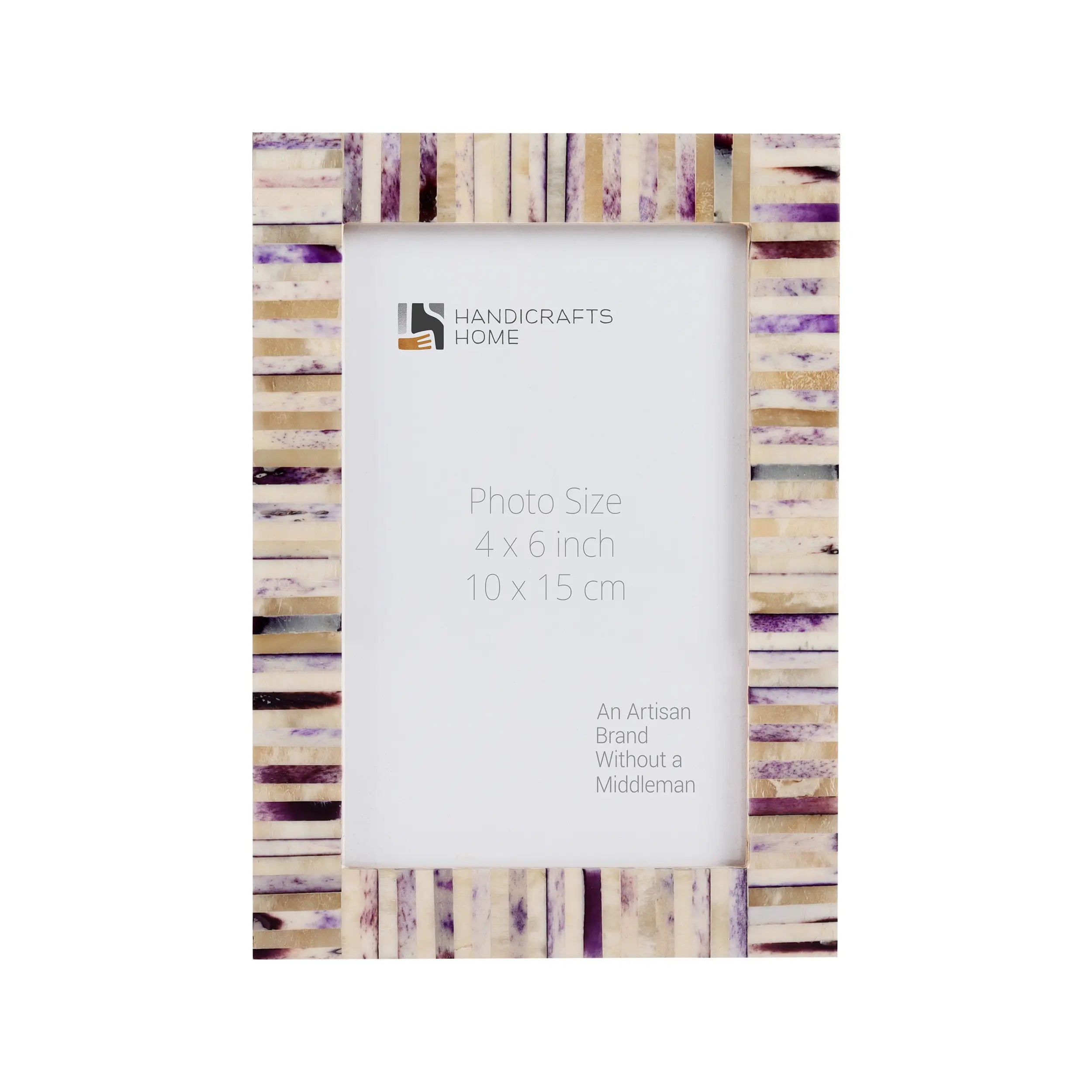 Picture Frames Pearlescent Hologram Pattern Bone Inlay Collection in 3 Sizes