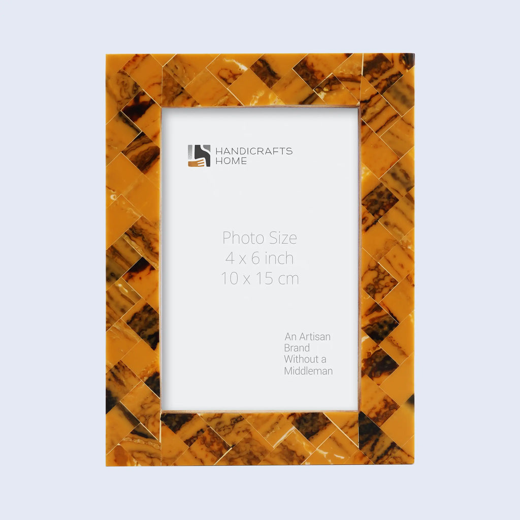 Picture Frames Pearlescent Honey Pattern Resin Inlay Collection in 3 Sizes