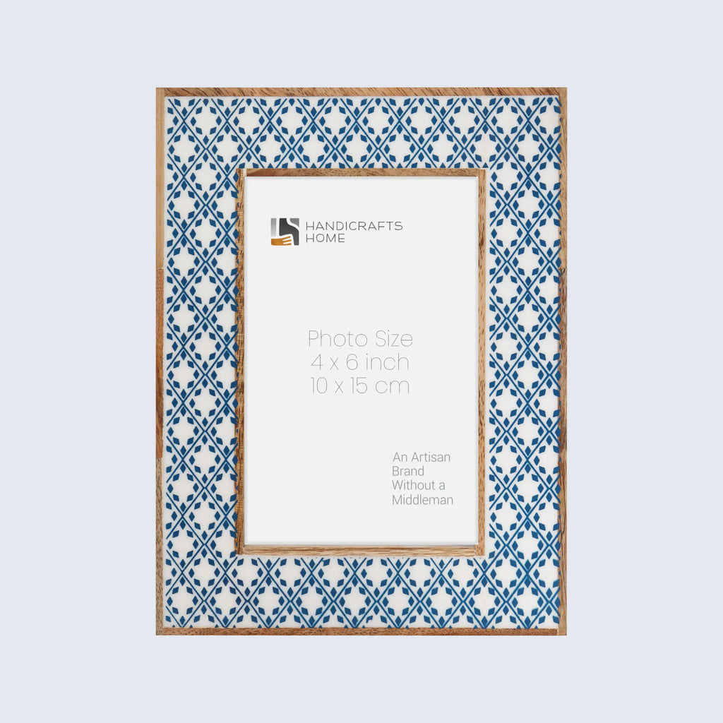 Picture Frames Rhythm Diamonds Pattern Resin Inlay Collection in 3 Sizes