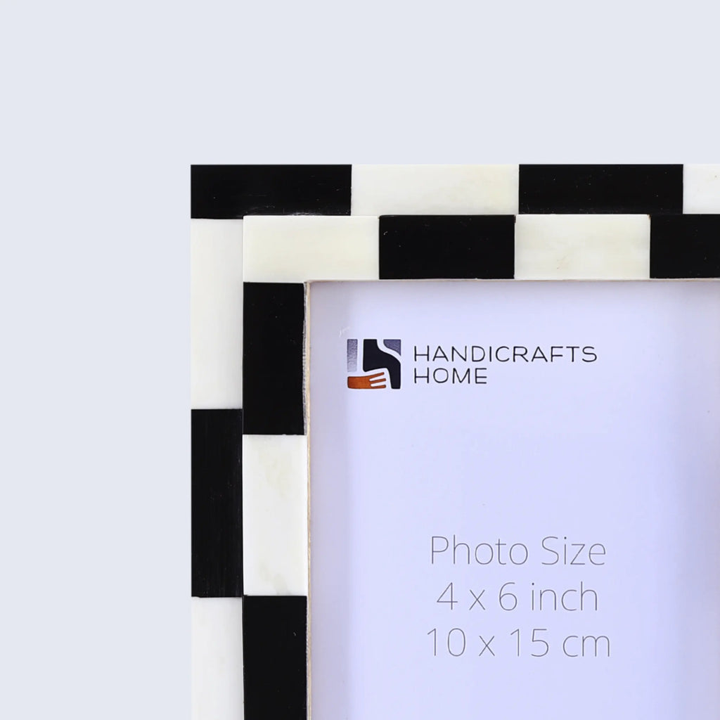 Picture Frames Silhouette Shuffled Pattern Bone Inlay Collection in 2 Sizes
