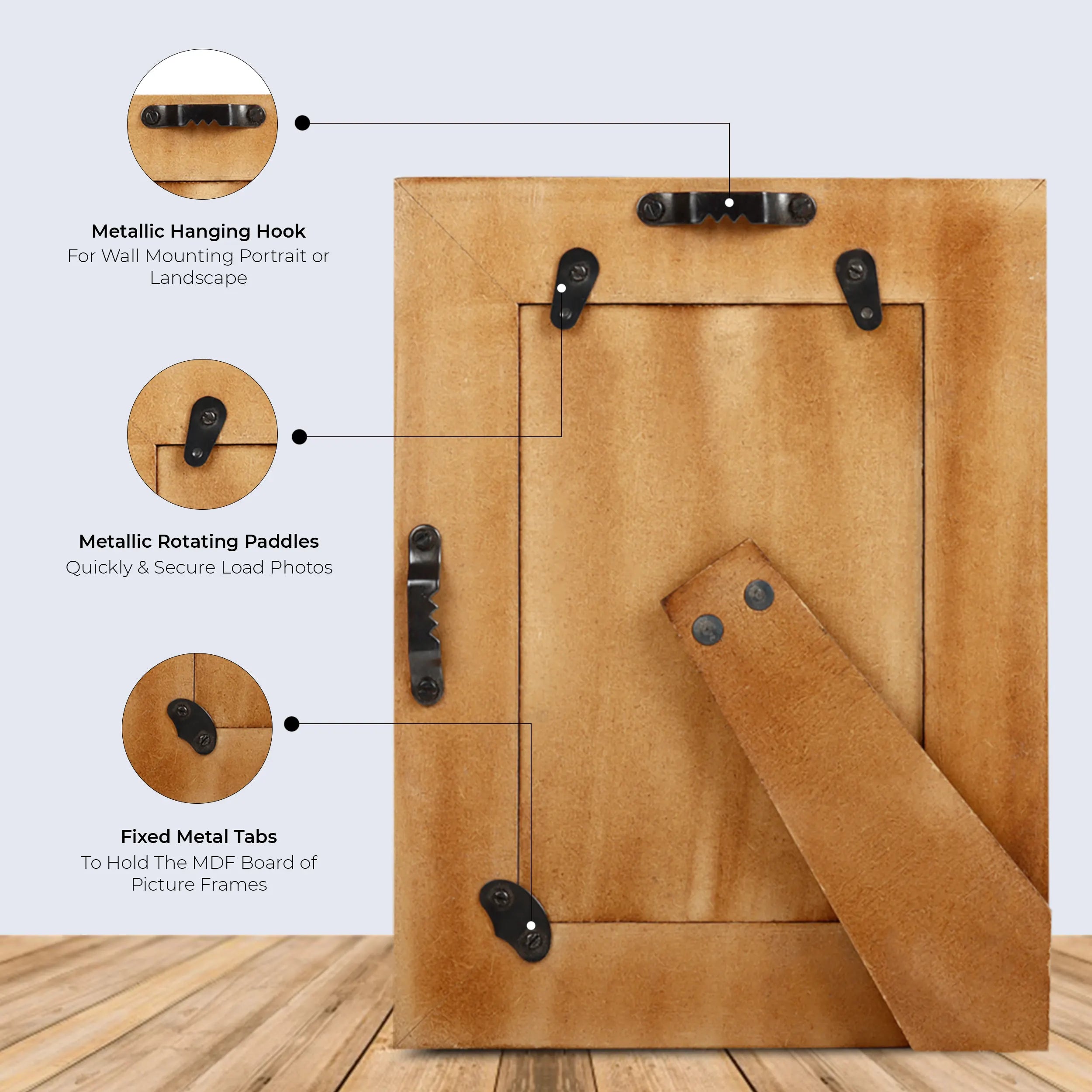 Picture Frames West Coast Monica Pattern Bone Inlay Collection in 2 Sizes
