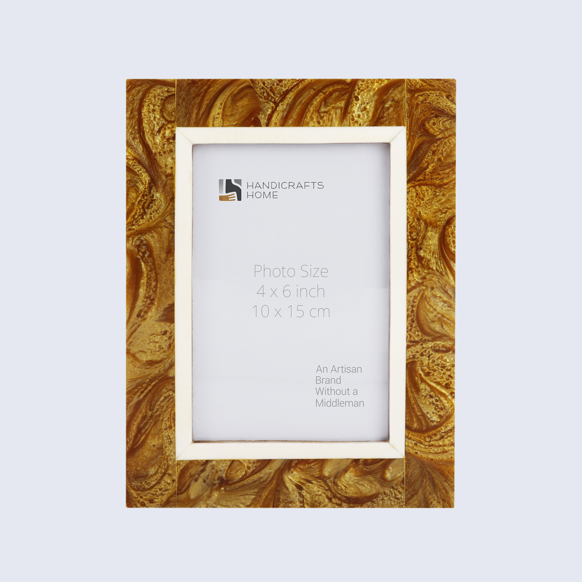 Picture Frames Marbel Gold Pattern Resin Inlay Collection - 4x6