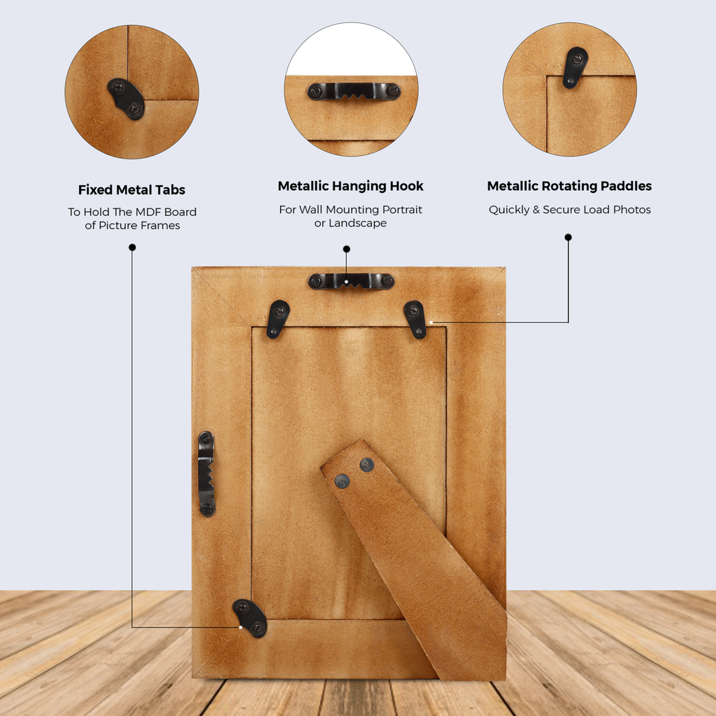 Picture Frames Marbel Gold Pattern Resin Inlay Collection - 4x6