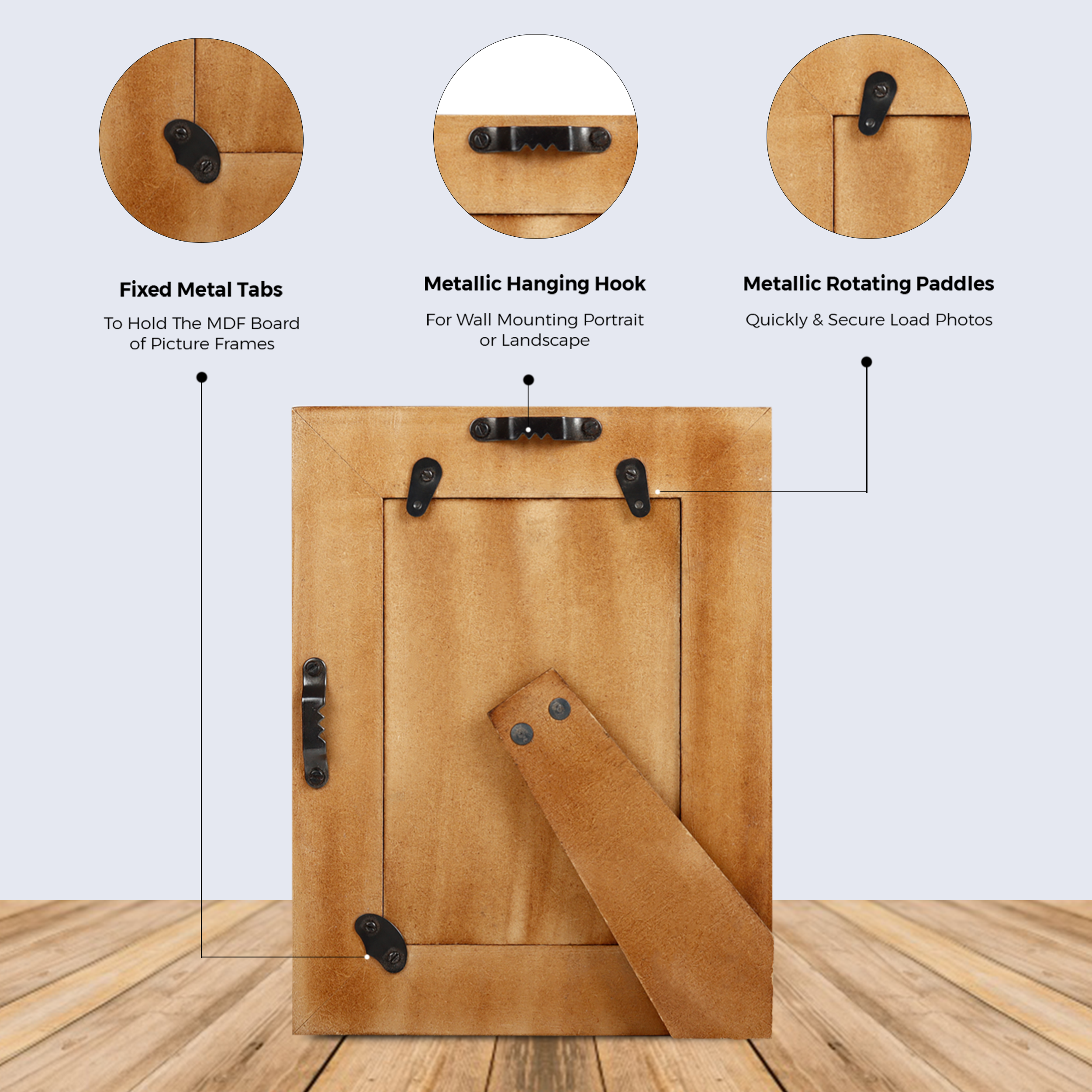 Picture Frames Marbel Gold Pattern Resin Inlay Collection - 4x6