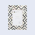 Picture Frames Herringbone Pattern Bone Inlay Collection in 2 Sizes, Grey