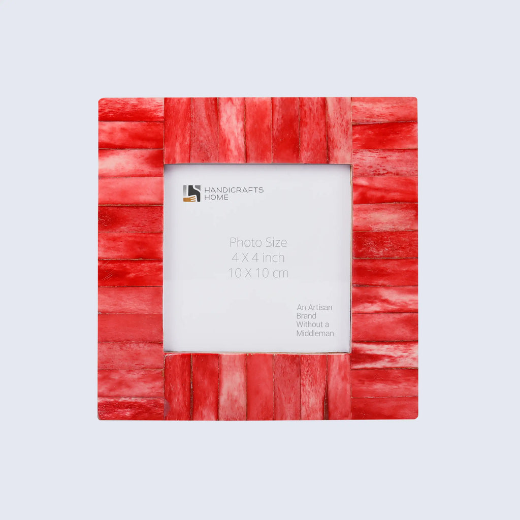 Picture Frames Classic Pattern Bone Inlay Collection in 27 Sizes, Red