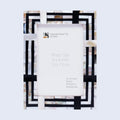 Picture Frames Pearlescent Motif Pattern Mother of Pearl & Resin Collection in 3 Sizes
