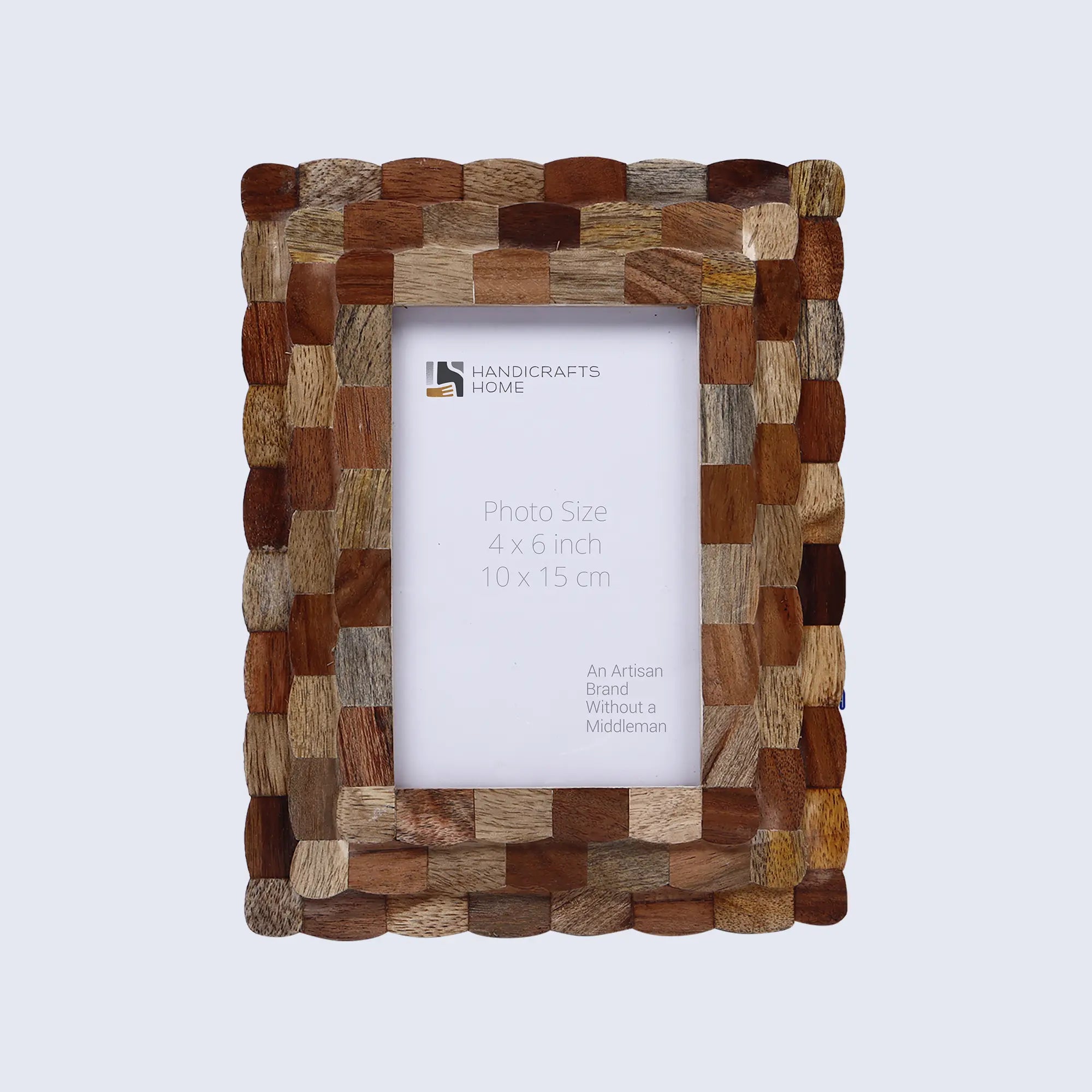 Picture Frames Artisan Hive Scalloped Pattern Wooden Collection in 3 Sizes